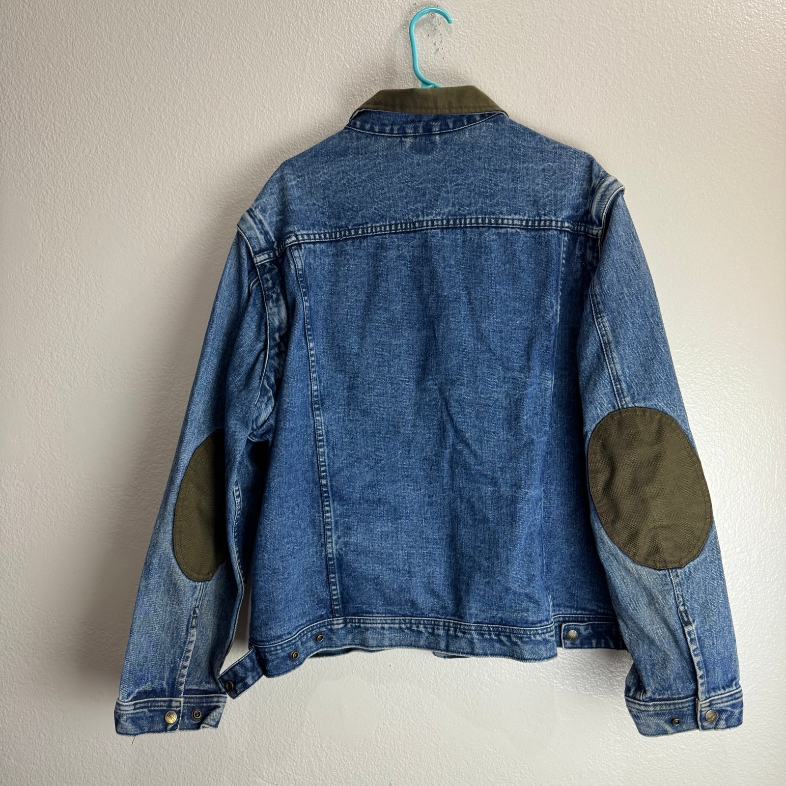 Dakota Vintage Denim Jacket Zip Off Sleeves Size XL