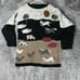 Landscape Sweater Horse Cow Sheep Sun Trees Neutral Medium Cottage Grunge Vtg?