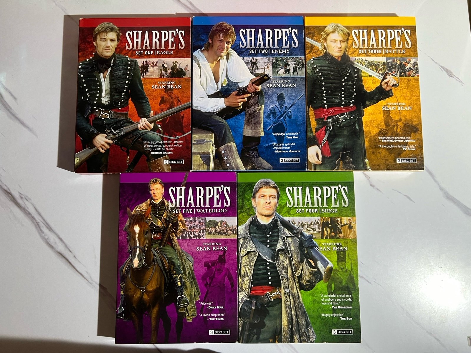 Sharpe's Sean Bean Complete Collection Sets 1 2 3 4 5 / 15-Disc DVD Lot Clean