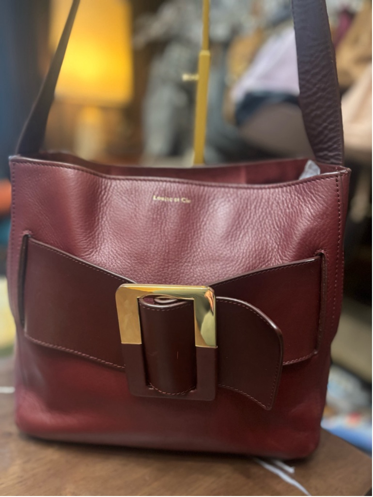 Louise et Cie Red Leather Tote Bag