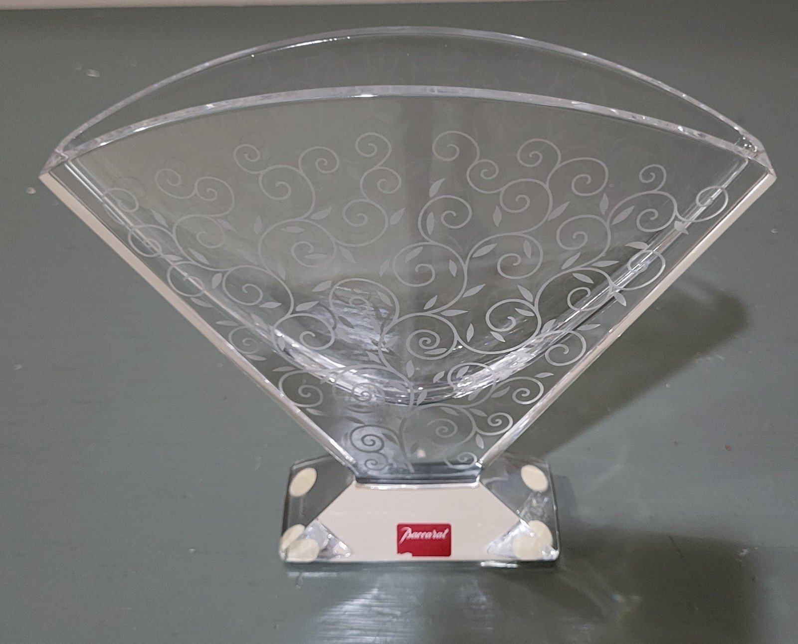 Baccarat Clear Crystal Flower Bud Rendezvous Fan Vase 6