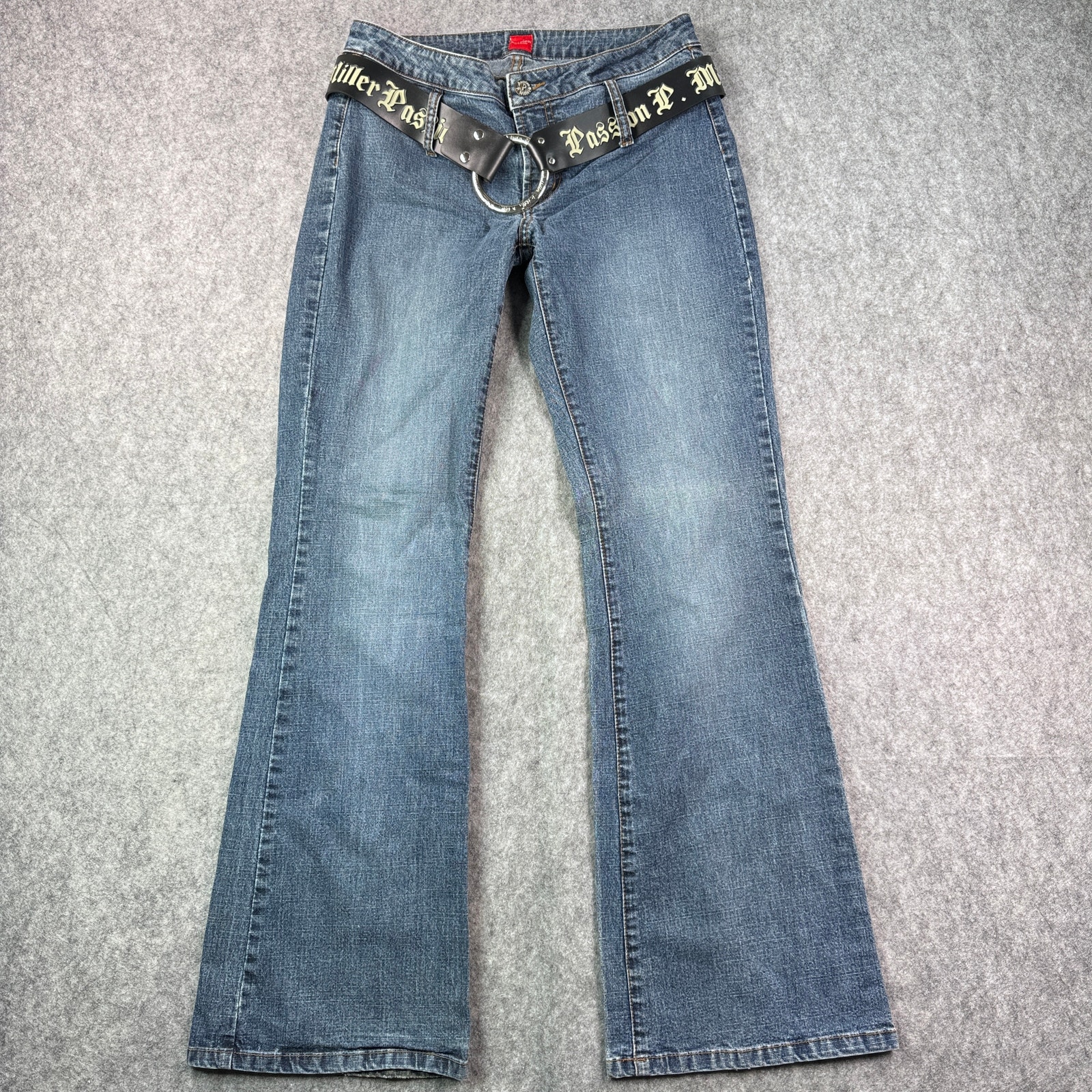 Passion by P. Miller Women's 7 Retro Flare Bottom Cotton Blend Denim Jeans