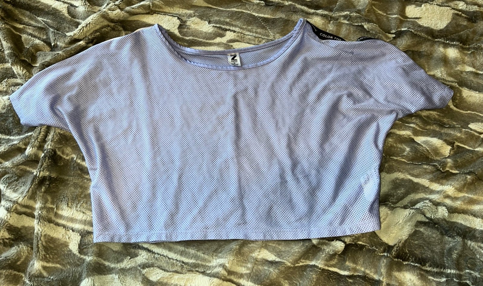 Zumba x Crayola “Color The Dance-floor” Mesh Crop Tee (US Size M)