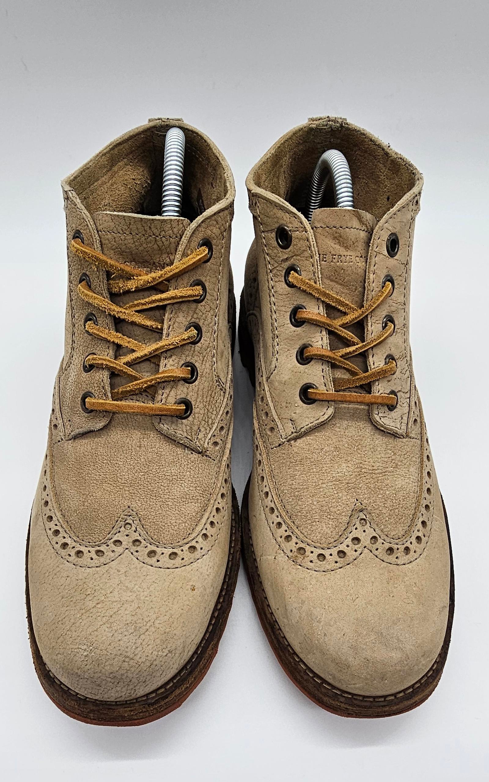 The Frye Company Mens Tan Phillip Lug 3487842 Wingtip Chukka Boots Size 8.5 D