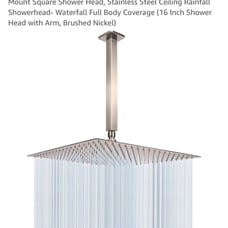 Rain Shower Head With Shower Arm 16in
