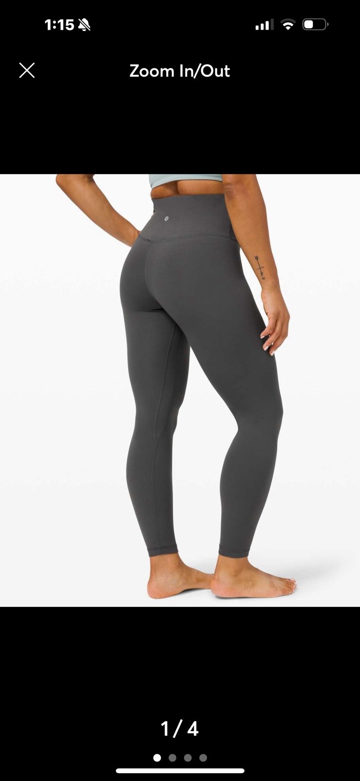 LULULEMON Align High-Rise Crop Graphite Gray Sz 6 | eBay