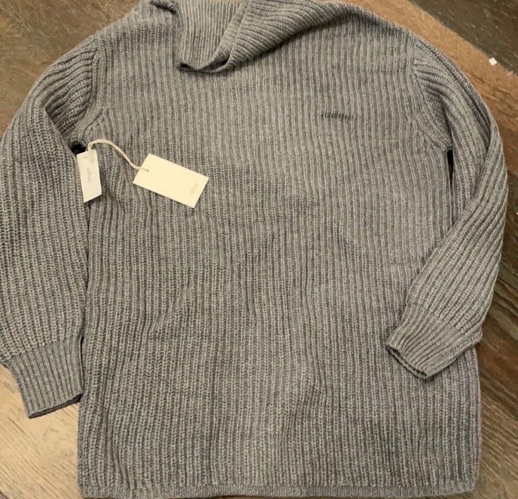 NWT Aritzia Wilfred Montpellier sweater dress chalet blue 2xs turtleneck knit