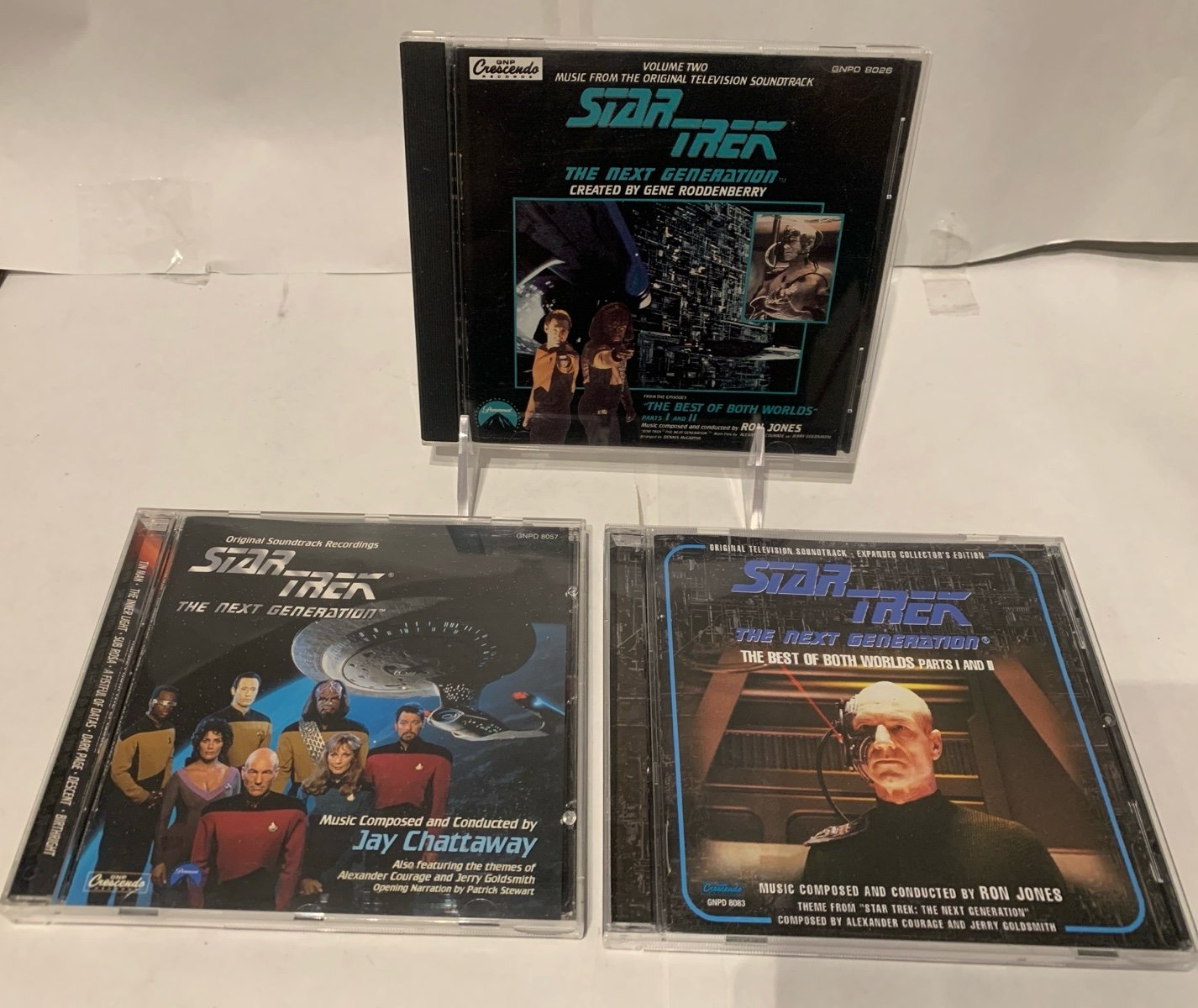 Lot of 3 STAR TREK CDs: STAR TREK 2/ NEXT GENERA/ BEST OF BOTH WORL Parts 1 & 2