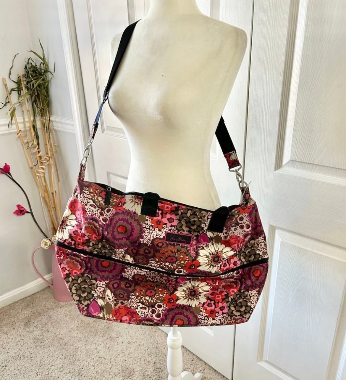 Vera Bradley bag lighten up rosewood weekender travel luggage