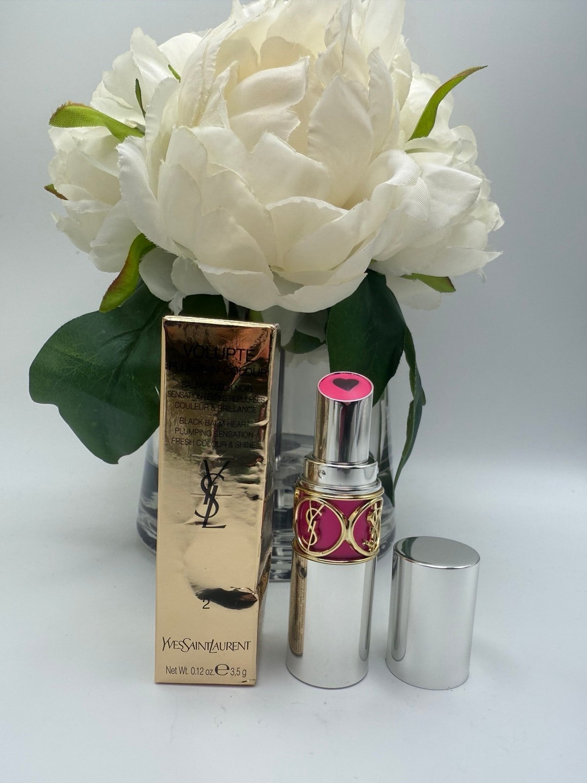 YVES SAINT LAURENT YSL Volupte Plump-in-colour 2 DAZZLING FUCHSIA 0.12oz / 3.5g