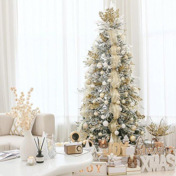 NEW 60mm/2.36 Set of Colorful Painted Sparkling Ornaments and Hanging Baubles