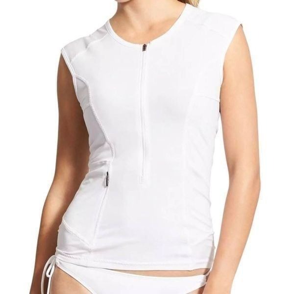 ATHLETA Pacifica Tank 2.0 In Light Grey Size Small