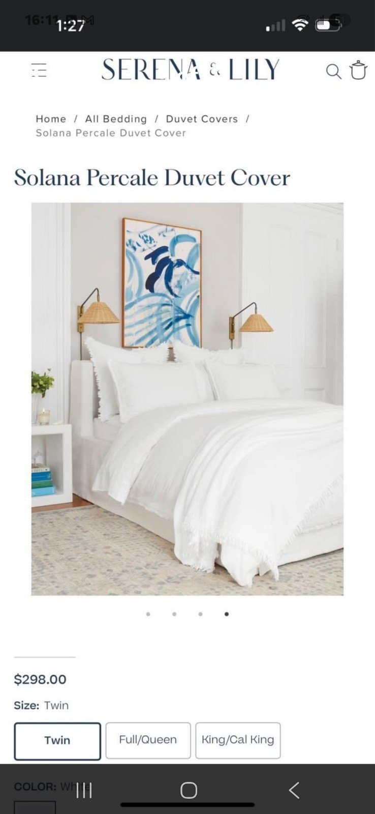 SERENA & LILY DUVET COVER