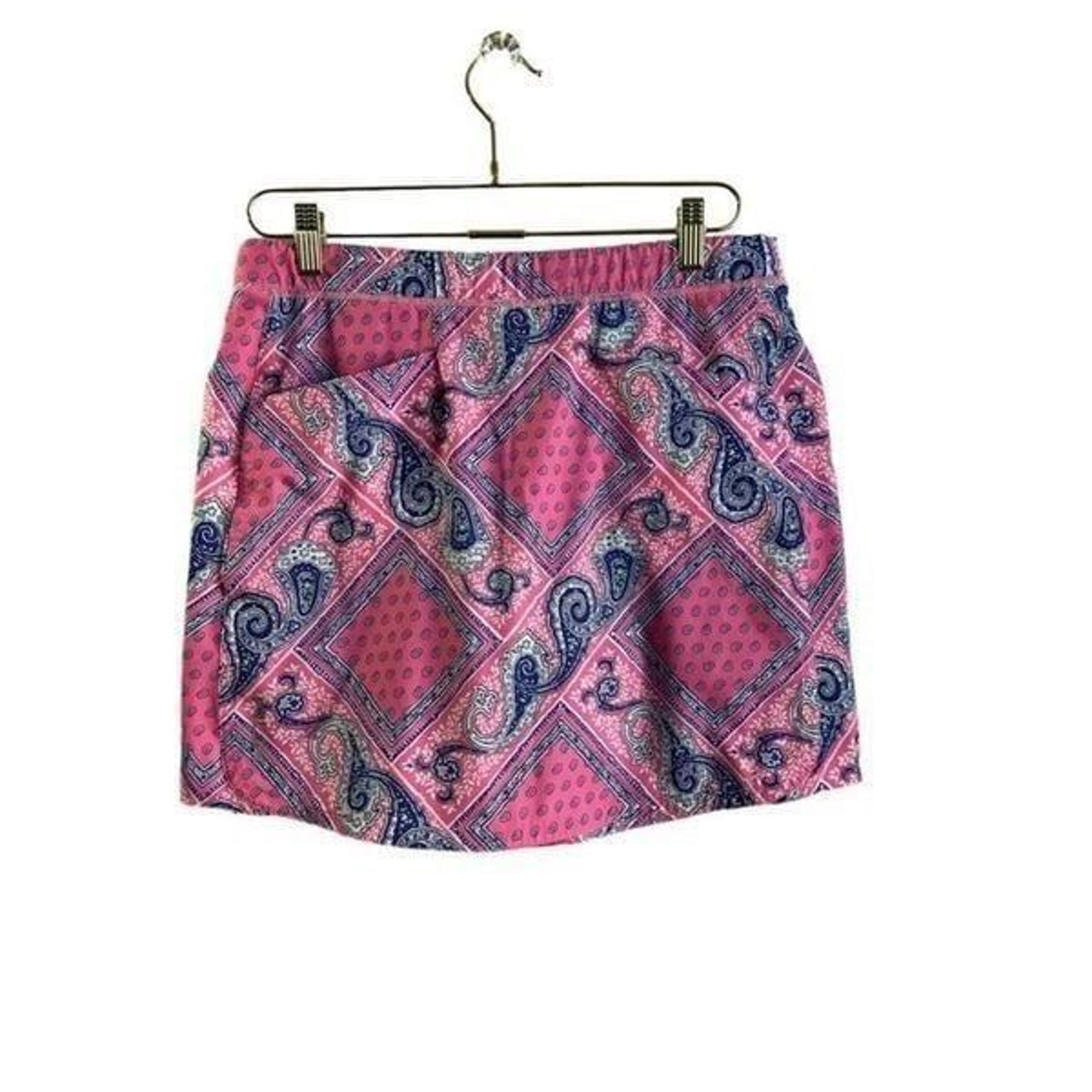 RLX Ralph Lauren 15" Skort Women's M Pink Paisley Golf Tennis Activewear
