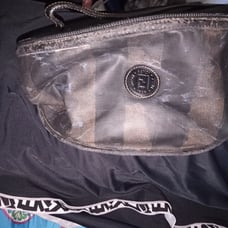 Fendi canvas and leather cosmetic bags