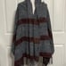 Manifattura Tessile Chiti Gray and Maroon Scarf Wrap