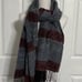 Manifattura Tessile Chiti Gray and Maroon Scarf Wrap