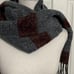Manifattura Tessile Chiti Gray and Maroon Scarf Wrap