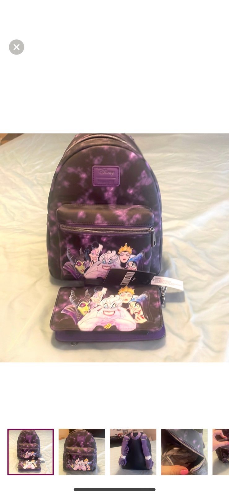 NWT Disney Loungefly villains backpack Wallet sold separately bundle for discoun