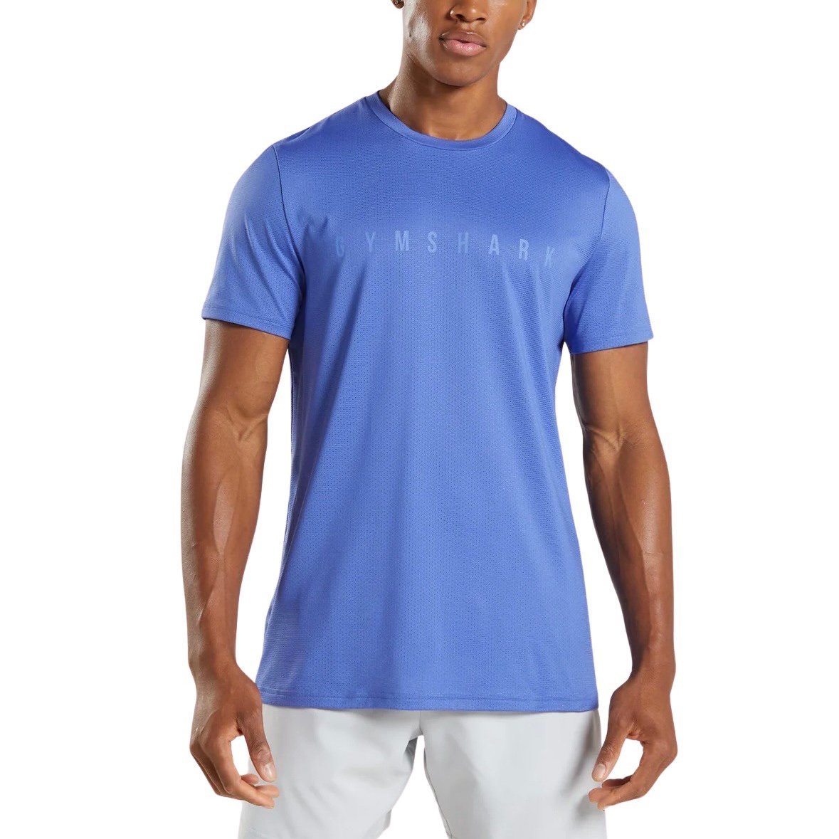 NWT! Gymshark Sport Stripe Men’s Medium T-Shirt Court Blue A1A9X-UBDN