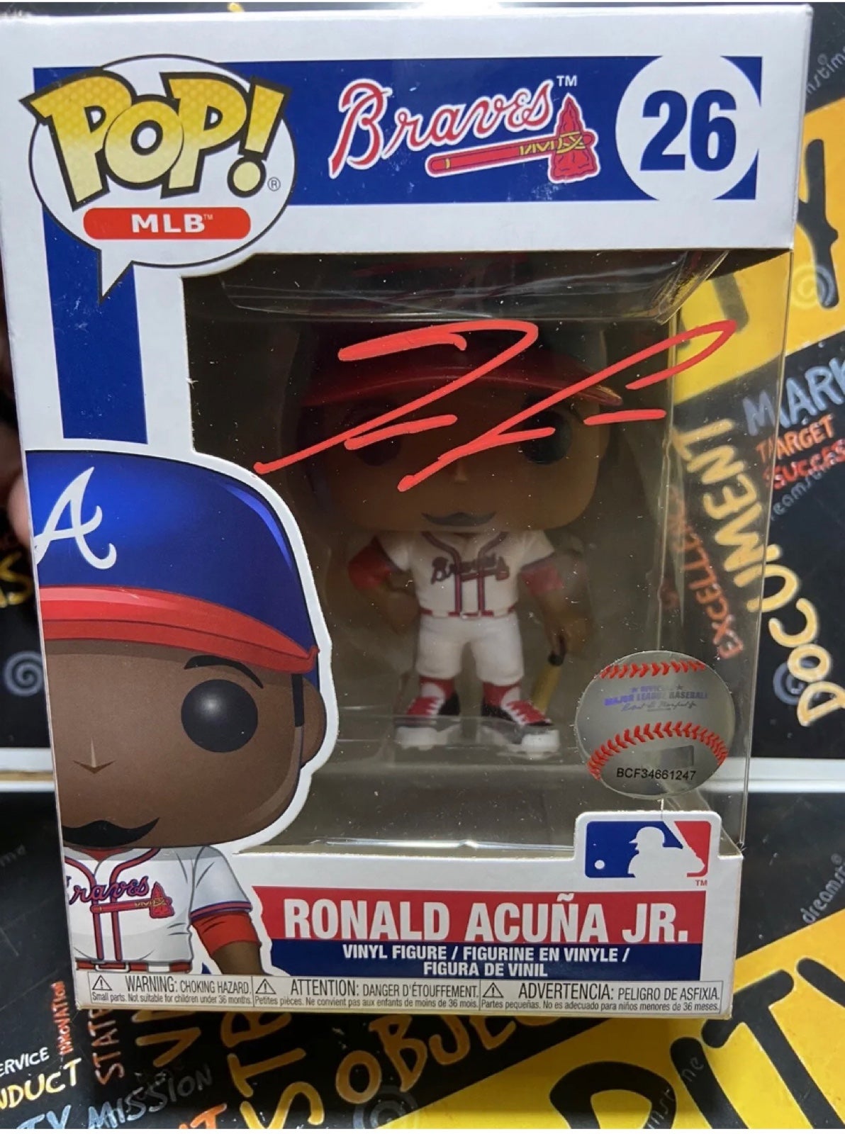 Ronald Acuna Jr Signed Funko Pop Atlanta Braves Beckett COA