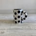 Hand Painted Black and White Polka Dot Pitcher /bh