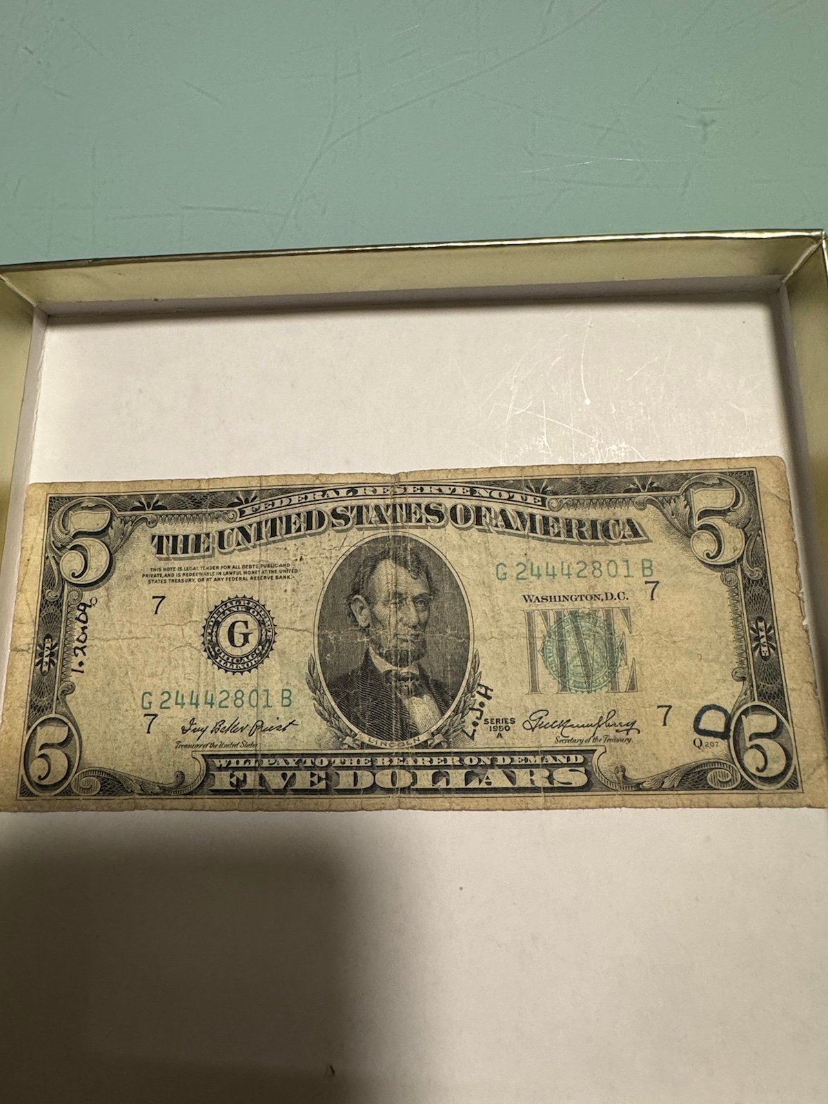 5 dollar bill