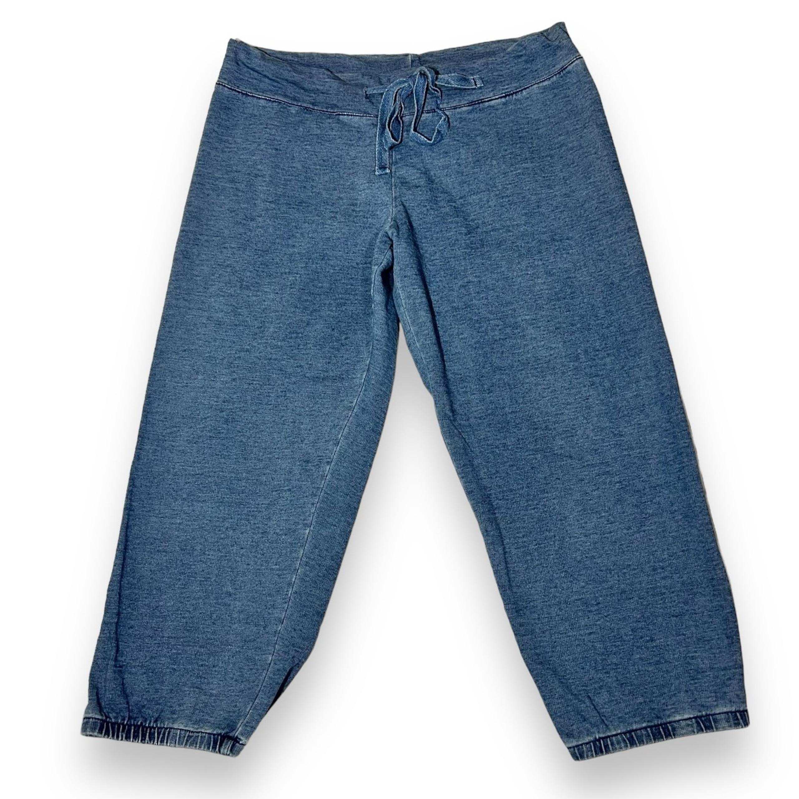 Fabletics Women’s Cropped Jogger Blue Denim Size Small