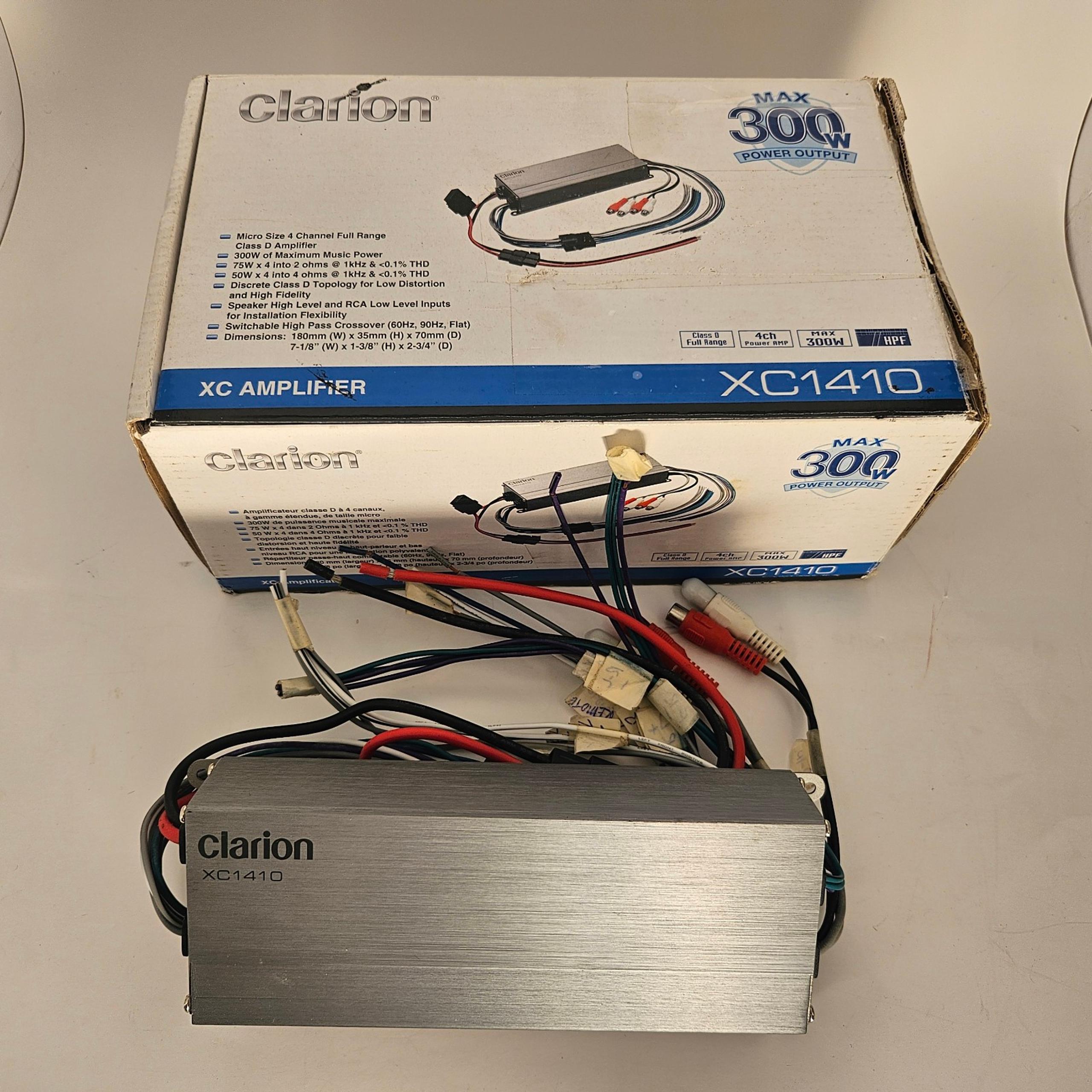 Clarion XC1410 300W 4-Channel Compact Car Amplifier
