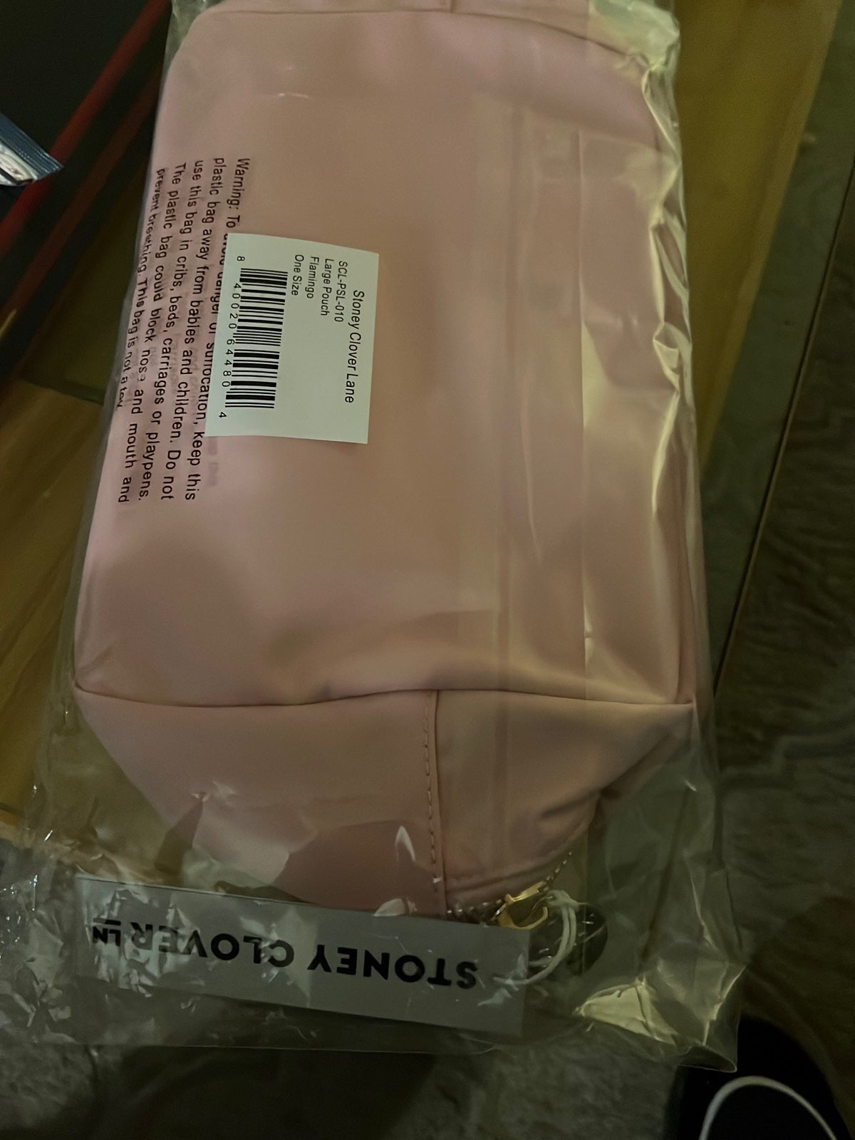 Stoney Clover Large Pink outlet Pouch with Patches