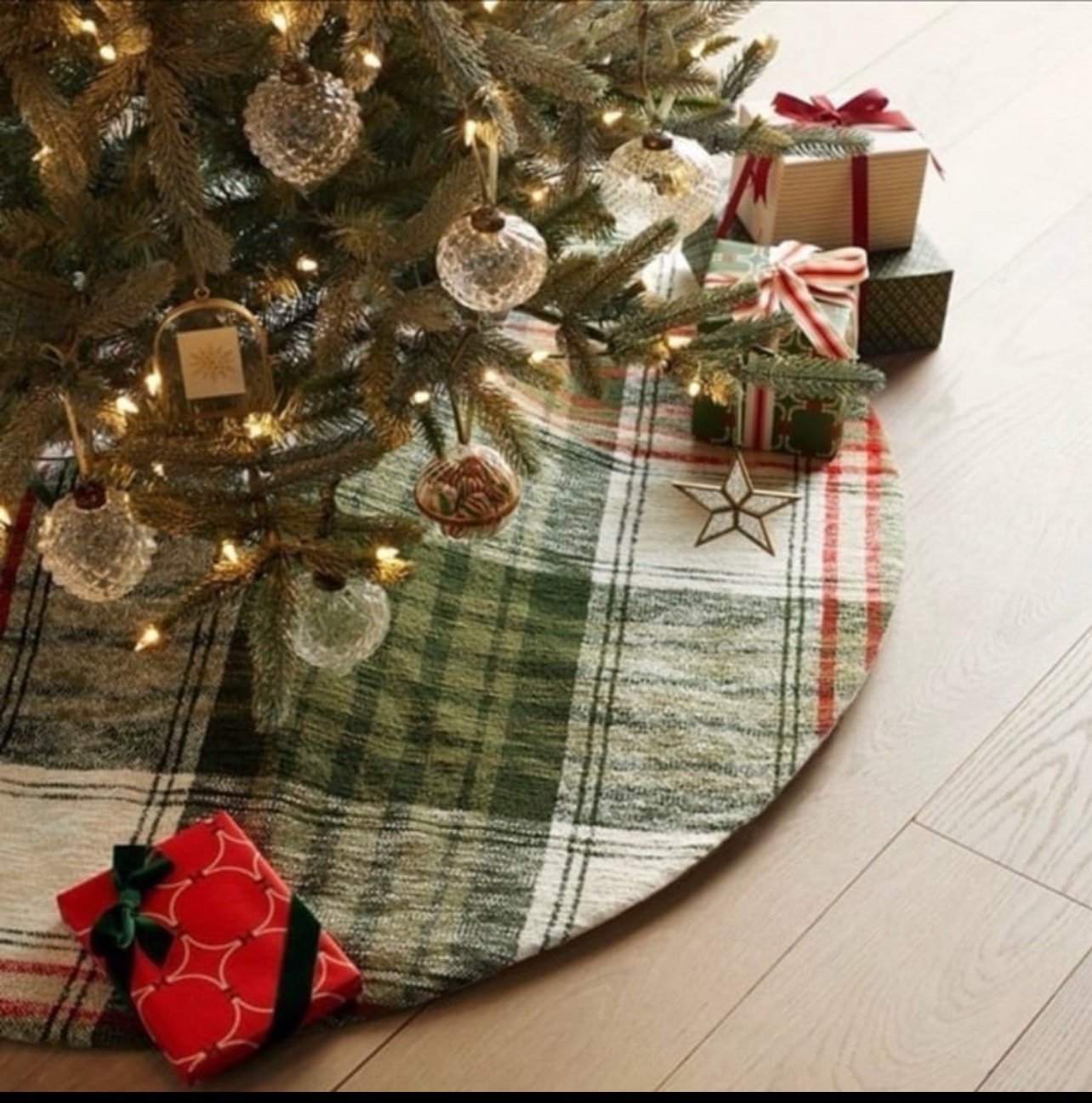Plaid Woven Christmas Tree Skirt | Hand & Hearth with Magnolia