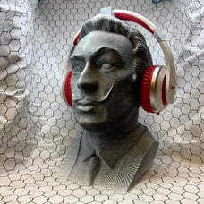Salvador Dali Black and White Fade Headphone Stand! Surrealist/Cubist/Dada Art