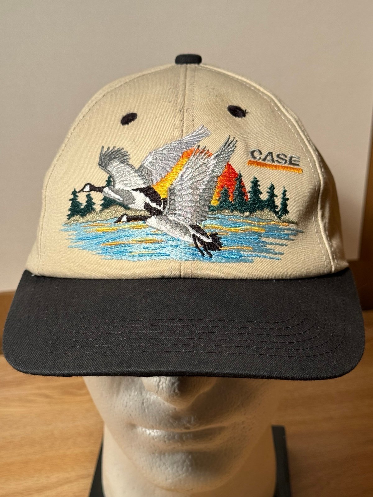 Vintage K-Products Case Snapback Hat 1990s Embroided Wildlife Geese