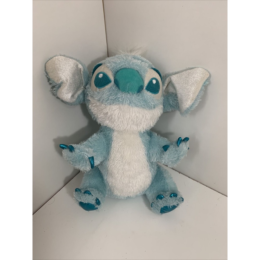 RARE Disney Store Exclusive Spring Shine Stitch Plush Aqua & White 12 HTF