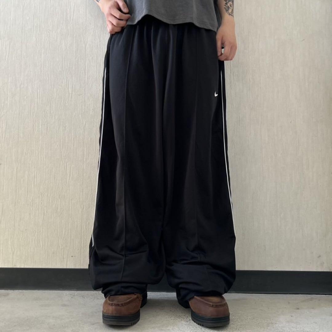 00s NIKE Extra Wide Leg Baggy Track Pants, Wide Leg, Jersey, Y2K