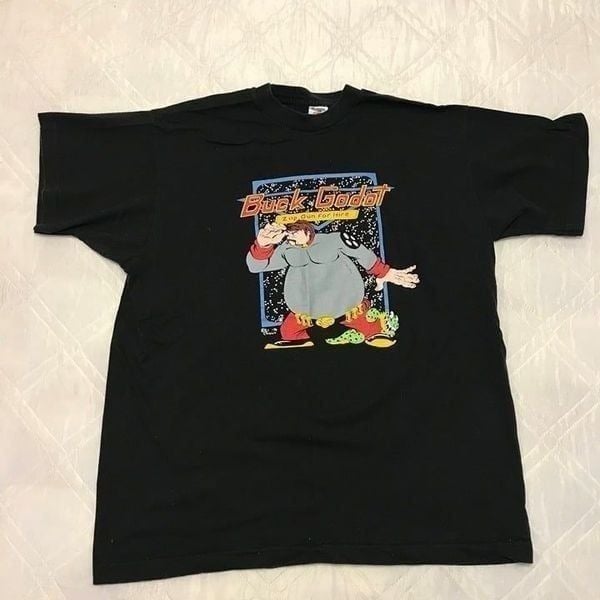 Vintage BUCK GODOT Black T-Shirt XL Single Stitch made in USA