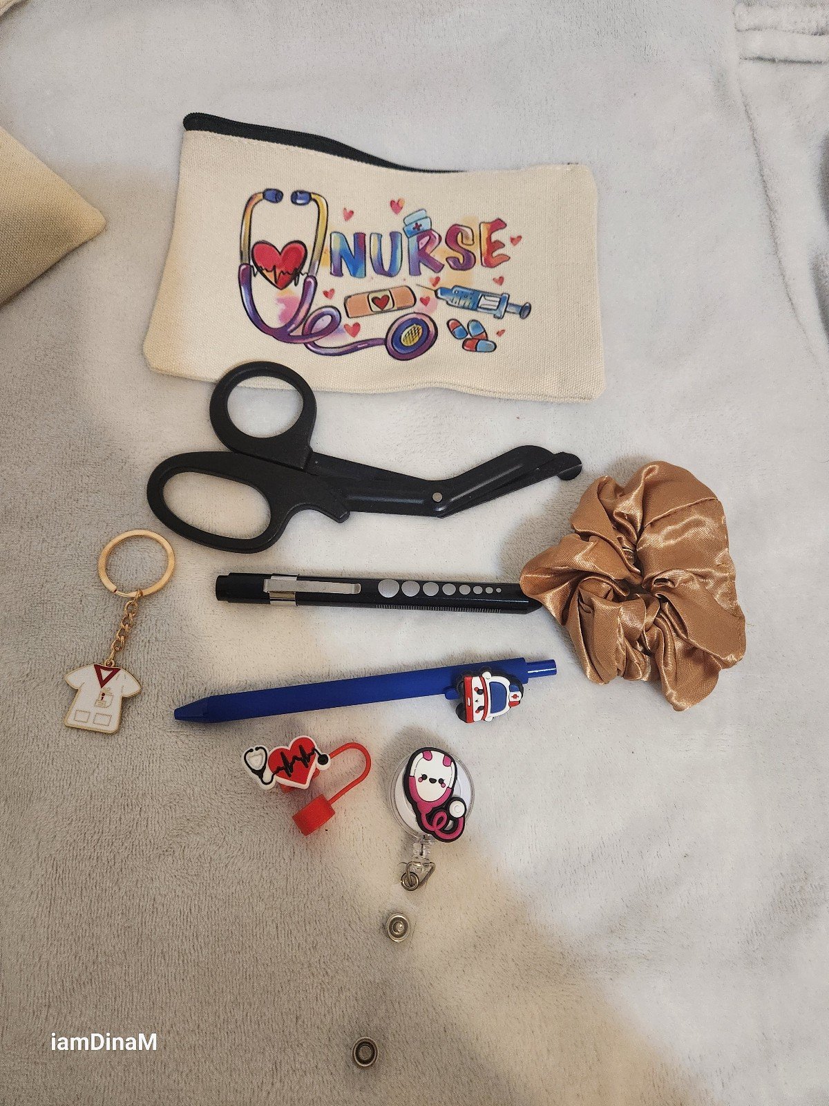 Graphic nurses pouch essentials Canvas pouch , Semi Personalized Present -nurses