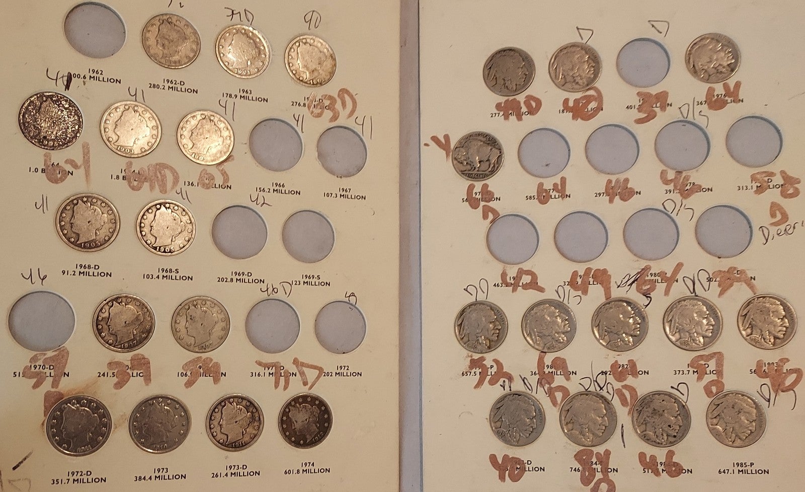 27 coin nickel lot