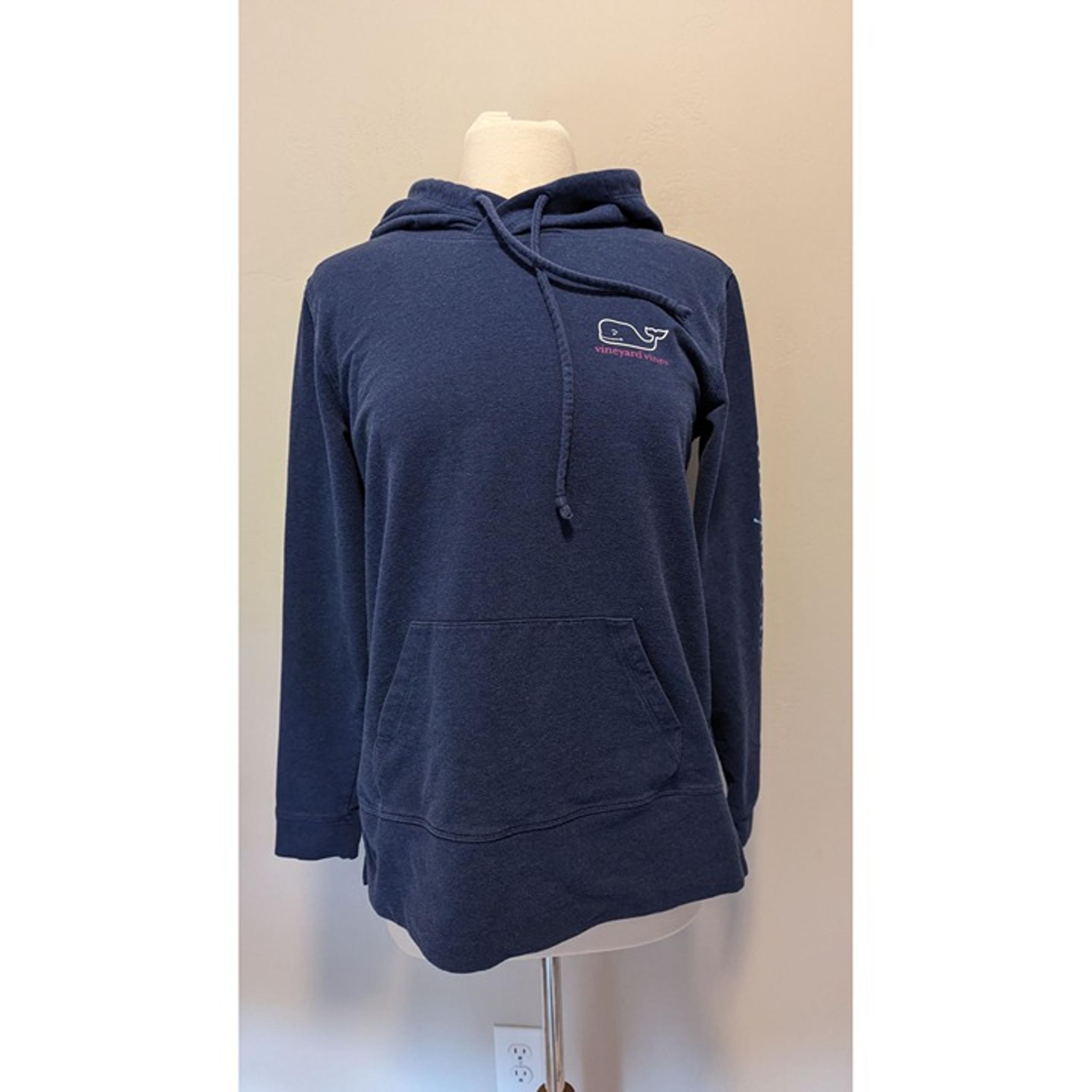Vineyard Vines Womens Navy Whale Logo Hoodie Sweatshirt Small