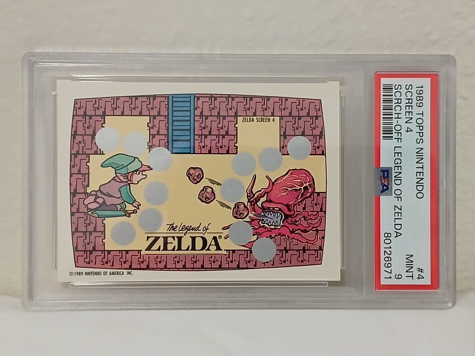 Rare 1989 Nintendo Legend of Zelda Scratch Off #4 PSA 9 MINT!!!