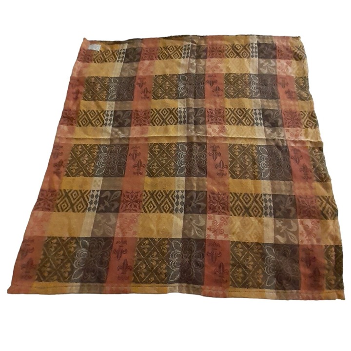 Primitive Artisan 4 Large Napkins Fluer De Lis Made in India Fall
