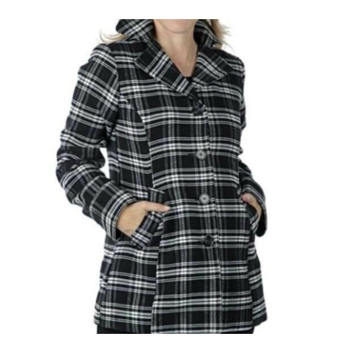 Joan Rivers Plaid Swing Coat