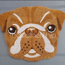 Pug Head Door Mat