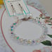 Aurora Borealis Beaded Bracelet & Earrings Set with 925 Sterling Silver Findings