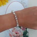 Aurora Borealis Beaded Bracelet & Earrings Set with 925 Sterling Silver Findings