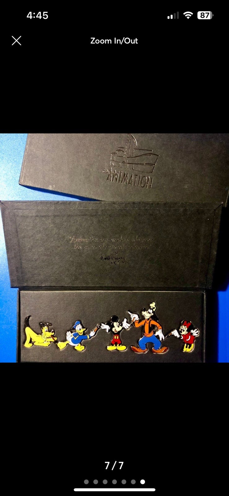 5-Pin Pluto Donald Duck Mickey Goofy Minnie Paintering Disney Animation Box Set
