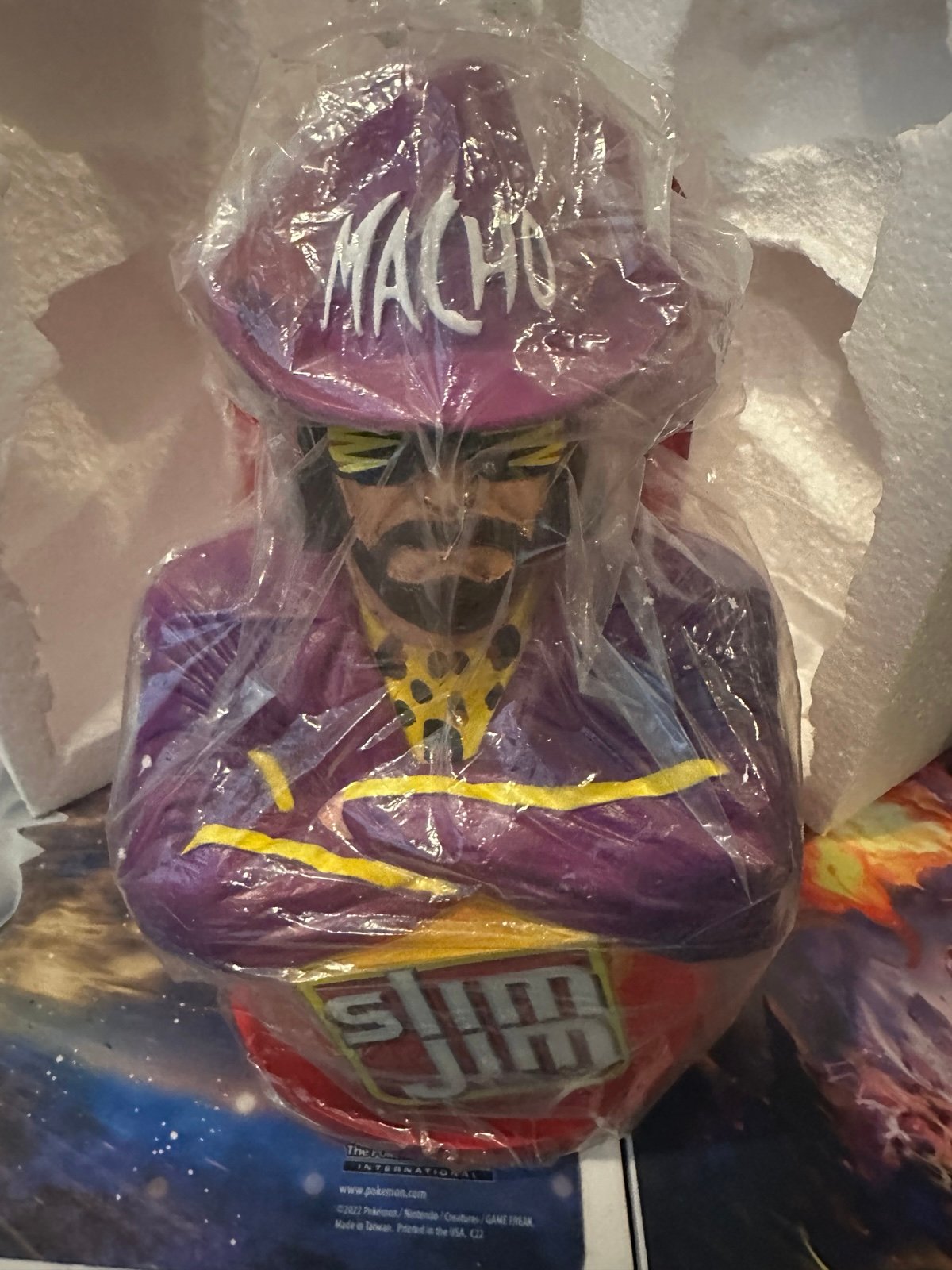 WWE macho man 2020 series slim Jim collectors statue.
