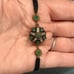 RARE Vintage Estate Green Emerald Diamond Gemstone Kaballah Bracelet W/GIFT BOX