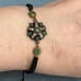 RARE Vintage Estate Green Emerald Diamond Gemstone Kaballah Bracelet W/GIFT BOX