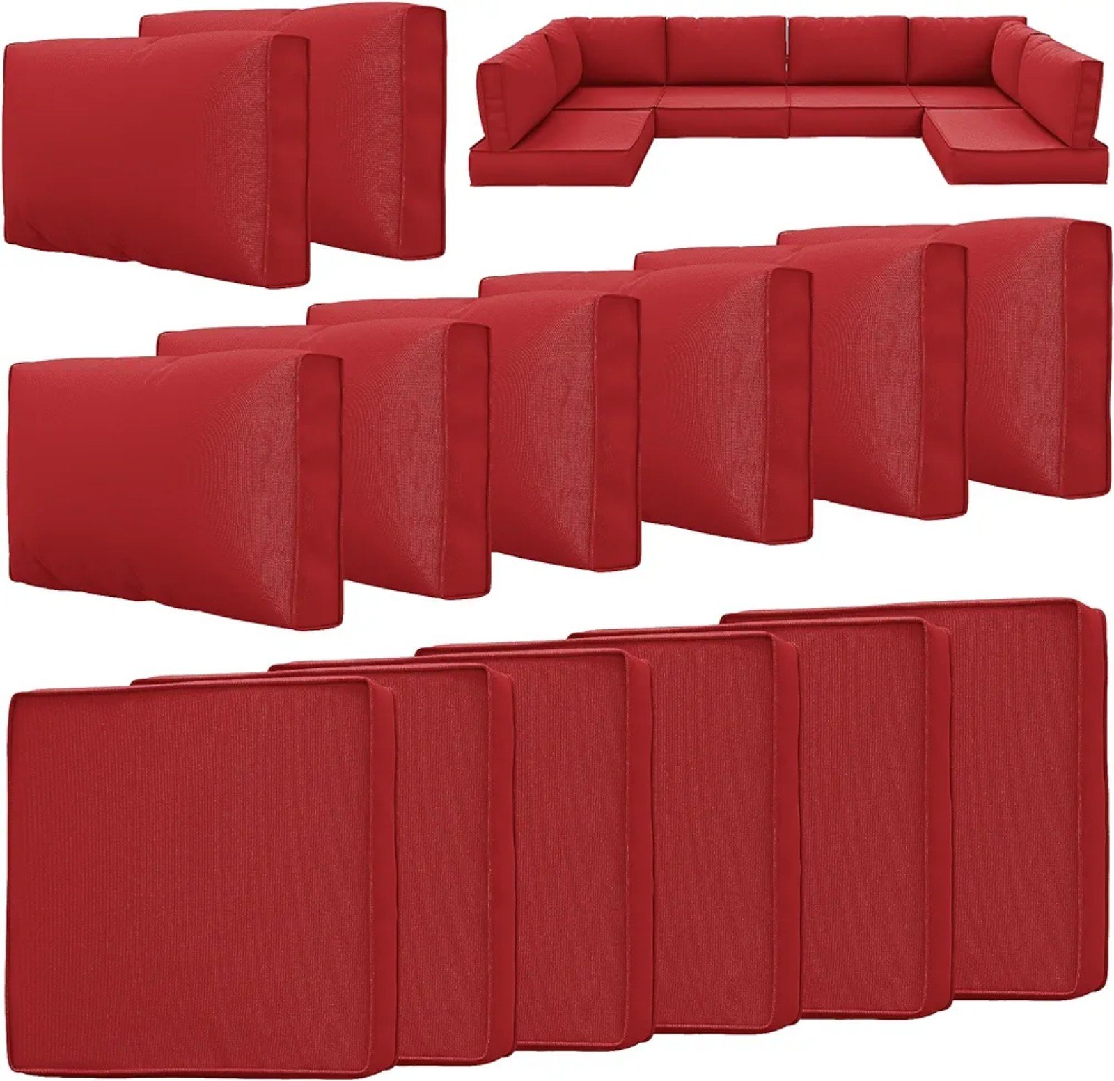 14 Pcs Outdoor Cushion Slipcovers Outdoor Patio Cushion Covers Replacement Water